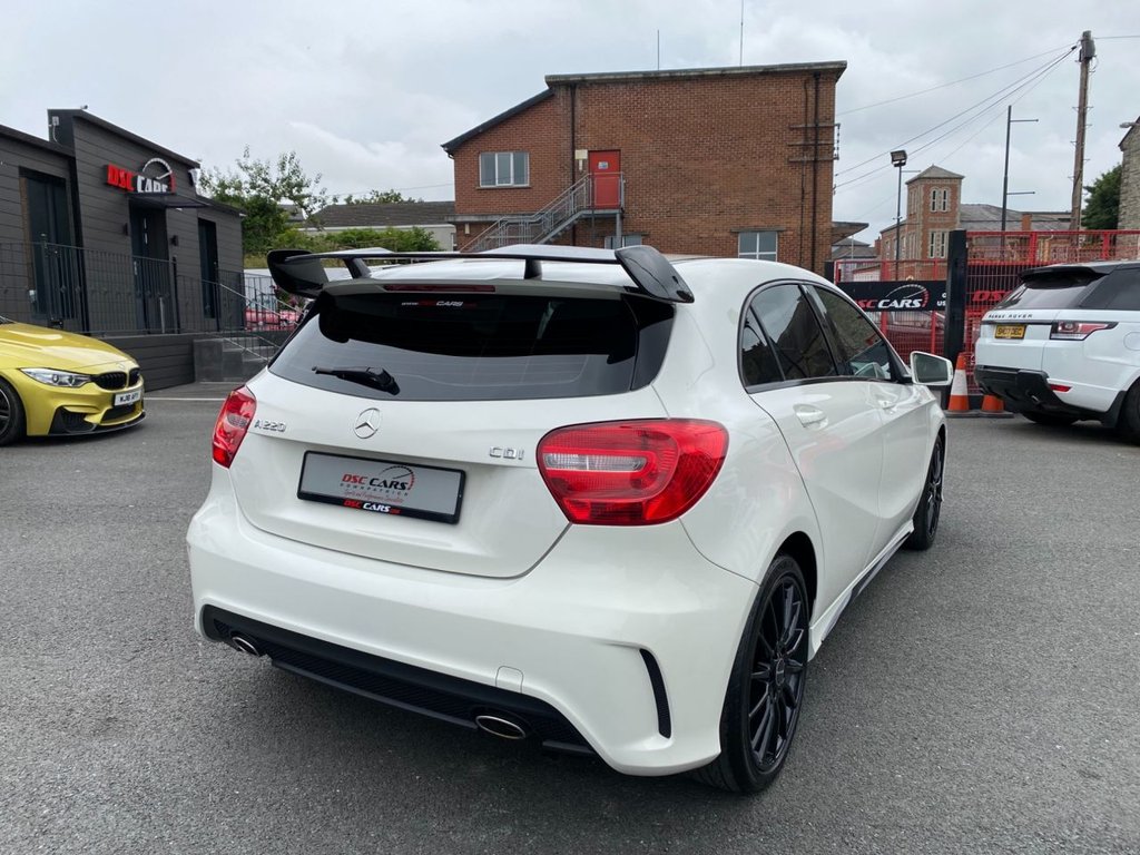 USED 2014 53 MERCEDES-BENZ A-CLASS 2.1 A220 CDI BLUEEFFICIENCY AMG SPORT 5d 170 BHP AMG REAR SPOILER