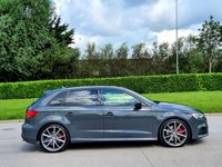 USED 2018 18 AUDI A3 2.0 S3 SPORTBACK TFSI QUATTRO BLACK EDITION 5d 306 BHP NANO GREY VERY HIGH UNIQUE SPEC