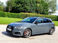 USED 2018 18 AUDI A3 2.0 S3 SPORTBACK TFSI QUATTRO BLACK EDITION 5d 306 BHP NANO GREY VERY HIGH UNIQUE SPEC