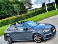 USED 2018 18 AUDI A3 2.0 S3 SPORTBACK TFSI QUATTRO BLACK EDITION 5d 306 BHP NANO GREY VERY HIGH UNIQUE SPEC