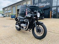 USED 2017 TRIUMPH BONNEVILLE T100 BLACK & CHROME ORIGINAL BLACK PARTS INCLUDED TOO