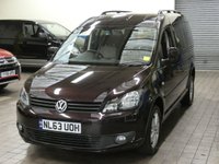 USED 2013 63 VOLKSWAGEN CADDY MAXI 1.6 C20 LIFE TDI 5d 101 BHP WAV VEHICLE WHEEL CHAIR ACCESS 4 SEATS