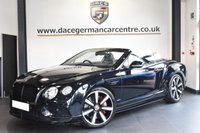 USED 2016 16 BENTLEY CONTINENTAL 4.0 GTC V8 S MDS MULLINER 2DR AUTO 521 BHP Dace German Car centre, part of Dace Motor group a Family Run Business which has been in business nearly 30 years,  are delighted to present this stunning Bentley Continental GTC V8 S which has over eighteen thousand pounds worth of extra's. The exterior is finished in an Onyx Black. Along with De-chroming which cost &pound;3100 when purchased new, which really gives this Bentley more road presence. Equipped with unmarked 21 inch diamond cuts alloy wheels, with Bentley brake callipers finished a vibra