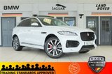 USED 2017 17 JAGUAR F-PACE 3.0 V6 S AWD 5d 296 BHP FINISHED IN STUNNING METALLIC GLACIER WHITE, COMPLIMENTED WITH BLACK LEATHER HEATED ELECTRIC SEATS + 1 FORMER KEEPER, HUGE SPECIFICATION 4 WHEEL DRIVE MODEL COMES WITH OVER 11 THOUSAND POUNDS WORTH OF ADDITIONAL EXTRAS AND AN IMPECCABLE JAGUAR SERVICE HISTORY + FULL GLASS SLIDING PANORAMIC SUNROOF + TOUCH SCREEN SATELLITE NAVIGATION + ADVANCE PARKING WITH 360 DEGREE SURROUND CAMERA + ELECTRICALLY DEPLOYABLE TOWBAR + MERIDIAN SOUND SYSTEM + FUEL FIRED HEATING WITH CABIN PREHEAT + 4 WAY ELECTRIC L