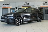 USED 2019 68 AUDI Q7 3.0 TDI QUATTRO BLACK EDITION 5d AUTO 282 BHP FINISHED IN STUNNING METALLIC ORCA BLACK, COMPLIMENTED WITH HEATED BLACK VALCONA LEATHER SPORTS SEATS PLUS + 1 OWNER, HUGE SPECIFICATION 7 SEATER, COMES WITH AN IMPECCABLE, FULL SERVICE HISTORY AND THE BALANCE OF AUDI'S MANUFACTURERS WARRANTY UNTIL JANUARY 2022 + TECHNOLOGY PACKAGE WITH VIRTUAL COCKPIT DIGITAL DASH DISPLAY + BOSE 3D SURROUND SOUND SYSTEM + SATELLITE NAVIGATION + PANORAMIC GLASS SUNROOF + HEAT AND SOUND INSULATING GLASS WITH PRIVACY WINDOWS + POWER FOLDING MIRRORS + INTERIOR LIGH