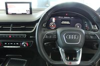 USED 2019 68 AUDI Q7 3.0 TDI QUATTRO BLACK EDITION 5d AUTO 282 BHP FINISHED IN STUNNING METALLIC ORCA BLACK, COMPLIMENTED WITH HEATED BLACK VALCONA LEATHER SPORTS SEATS PLUS + 1 OWNER, HUGE SPECIFICATION 7 SEATER, COMES WITH AN IMPECCABLE, FULL SERVICE HISTORY AND THE BALANCE OF AUDI'S MANUFACTURERS WARRANTY UNTIL JANUARY 2022 + TECHNOLOGY PACKAGE WITH VIRTUAL COCKPIT DIGITAL DASH DISPLAY + BOSE 3D SURROUND SOUND SYSTEM + SATELLITE NAVIGATION + PANORAMIC GLASS SUNROOF + HEAT AND SOUND INSULATING GLASS WITH PRIVACY WINDOWS + POWER FOLDING MIRRORS + INTERIOR LIGH