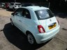 USED 2018 18 FIAT 500 1.2 LOUNGE 3d 69 BHP NEW SHAPE One Owner from new, Main Dealer Service History + Just Serviced, MOT until May 2022, Great fuel economy!