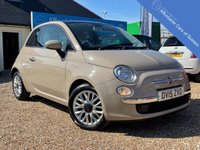 USED 2015 15 FIAT 500 1.2 LOUNGE 3d 69 BHP Gorgeous 500 with Glass Roof & Bluetooth