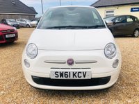 USED 2012 61 FIAT 500 0.9 TWINAIR PLUS 3d 85 BHP Black Leather Interior + Bluetooth & Climate Control