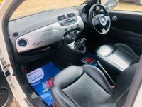 USED 2012 61 FIAT 500 0.9 TWINAIR PLUS 3d 85 BHP Black Leather Interior + Bluetooth & Climate Control