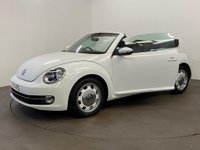 USED 2015 15 VOLKSWAGEN BEETLE 1.4 DESIGN TSI BLUEMOTION TECHNOLOGY 2d 148 BHP Convertible in Striking Oryx white