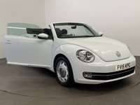 USED 2015 15 VOLKSWAGEN BEETLE 1.4 DESIGN TSI BLUEMOTION TECHNOLOGY 2d 148 BHP Convertible in Striking Oryx white