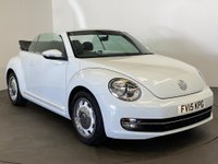 USED 2015 15 VOLKSWAGEN BEETLE 1.4 DESIGN TSI BLUEMOTION TECHNOLOGY 2d 148 BHP Convertible in Striking Oryx white