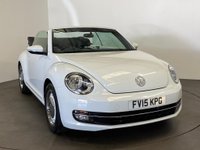 USED 2015 15 VOLKSWAGEN BEETLE 1.4 DESIGN TSI BLUEMOTION TECHNOLOGY 2d 148 BHP Convertible in Striking Oryx white