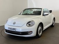 USED 2015 15 VOLKSWAGEN BEETLE 1.4 DESIGN TSI BLUEMOTION TECHNOLOGY 2d 148 BHP Convertible in Striking Oryx white