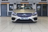 USED 2017 67 MERCEDES-BENZ E-CLASS 2.0 E 220 D AMG LINE PREMIUM PLUS 2d AUTO 192 BHP FINISHED IN STUNNING METALLIC ARAGONITE SILVER, COMPLIMENTED WITH FULL BLACK LEATHER, ELECTRICALLY ADJUSTABLE, MEMORY PROGRAMME, HEATED SEATS + 1 OWNER LOW MILEAGE MASTERPIECE, COMES WITH A  FULL SERVICE HISTORY AND A WONDERFUL SPECIFICATION LIST + COMAND ONLINE WITH FULL WIDESCREEN DIGITAL DASH DISPLAY + REVERSING CAMERA + 19 INCH AMG DIAMOND CUT ALLOY WHEELS + SATELLITE NAVIGATION + APPLE CARPLAY AND ANDROID AUTO + FRONT AND REAR PARKING ASSISTANCE + BLUETOOTH PHONE AND MEDIA CONNECTIVITY