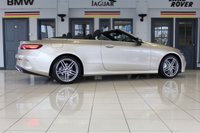 USED 2017 67 MERCEDES-BENZ E-CLASS 2.0 E 220 D AMG LINE PREMIUM PLUS 2d AUTO 192 BHP FINISHED IN STUNNING METALLIC ARAGONITE SILVER, COMPLIMENTED WITH FULL BLACK LEATHER, ELECTRICALLY ADJUSTABLE, MEMORY PROGRAMME, HEATED SEATS + 1 OWNER LOW MILEAGE MASTERPIECE, COMES WITH A  FULL SERVICE HISTORY AND A WONDERFUL SPECIFICATION LIST + COMAND ONLINE WITH FULL WIDESCREEN DIGITAL DASH DISPLAY + REVERSING CAMERA + 19 INCH AMG DIAMOND CUT ALLOY WHEELS + SATELLITE NAVIGATION + APPLE CARPLAY AND ANDROID AUTO + FRONT AND REAR PARKING ASSISTANCE + BLUETOOTH PHONE AND MEDIA CONNECTIVITY