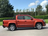 USED 2014 14 VOLKSWAGEN AMAROK 2.0 DC TDI CANYON 4MOTION 180 BHP TWO TONE LEATHER+P,  SENSOR, NO VAT