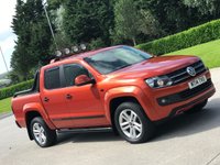 USED 2014 14 VOLKSWAGEN AMAROK 2.0 DC TDI CANYON 4MOTION 180 BHP TWO TONE LEATHER+P,  SENSOR, NO VAT