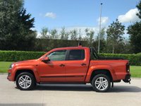 USED 2014 14 VOLKSWAGEN AMAROK 2.0 DC TDI CANYON 4MOTION 180 BHP TWO TONE LEATHER+P,  SENSOR, NO VAT