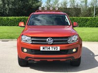 USED 2014 14 VOLKSWAGEN AMAROK 2.0 DC TDI CANYON 4MOTION 180 BHP TWO TONE LEATHER+P,  SENSOR, NO VAT
