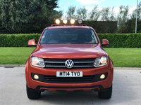USED 2014 14 VOLKSWAGEN AMAROK 2.0 DC TDI CANYON 4MOTION 180 BHP TWO TONE LEATHER+P,  SENSOR, NO VAT