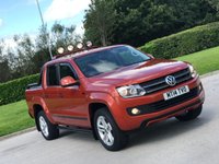 USED 2014 14 VOLKSWAGEN AMAROK 2.0 DC TDI CANYON 4MOTION 180 BHP TWO TONE LEATHER+P,  SENSOR, NO VAT