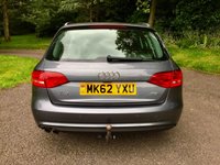 USED 2012 62 AUDI A4 2.0 AVANT TDI SE 5d 141 BHP BLUETOOTH//CRUISE CONTROL//REAR PARK ASSIST//X7 SERVICE HISTORY STAMPS 141 BHP BLUETOOTH//CRUISE CONTROL//REAR PARK ASSIST//X7 SERVICE HISTORY STAMPS