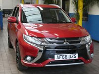 USED 2016 66 MITSUBISHI OUTLANDER 2.0 PHEV GX 3H PLUS 5d 161 BHP &pound;0 ROAD TAX PART LEATHER PARKING SENSORS
