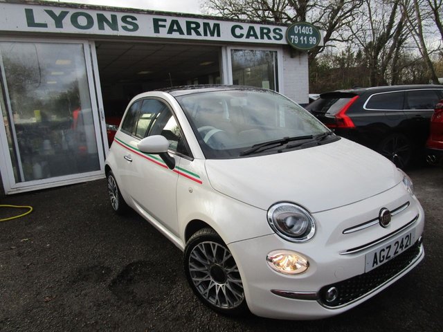 2015 Fiat 500 0.9 TWINAIR LOUNGE 3d 85 BHP NEW SHAPE *FULL LEATHER + SAT NAV + 16