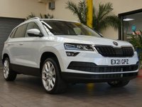 USED 2021 21 SKODA KAROQ 1.5 SE L TSI DSG 5d 148 BHP SAT NAV PART LEATHER HEATED SKODA WARRANTY TILL 2024
