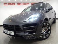 USED 2016 16 PORSCHE MACAN 3.6T TURBO (400 BHP) PDK AUTO 4WD + �&pound;16K EXTRAS + NAV + BOSE + PAN ROOF +  E/H/M LEATHERS + PASM + LEDS PDLS PLUS + SPORTS CHRONO + SPORTS EXHAUST + CRUISE + MEDIA + LANE ASSIST + R/CAMERA + F-R PARK + PRIVACY + POWER BOOT + E/TOWBAR + 21 S PANROOF+21S+PDLSP+CHRONO+CAM+LEATHER+NAV+BOSE+CRUISE