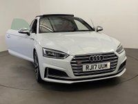 USED 2017 17 AUDI S5 3.0 S5 TFSI QUATTRO 2d 349 BHP Striking Ibis gloss white, fine red nappa leather, diamond design, alcantara door inserts, host 5* factory options giving this spectacular S5 huge road presence and extended driving enhancement