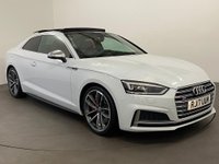 USED 2017 17 AUDI S5 3.0 S5 TFSI QUATTRO 2d 349 BHP Striking Ibis gloss white, fine red nappa leather, diamond design, alcantara door inserts, host 5* factory options giving this spectacular S5 huge road presence and extended driving enhancement