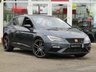 USED 2018 68 SEAT LEON 2.0 TSI CUPRA DSG 5d 286 BHP Finished in Alor Blue metallic with contrasting Trim. There&rsquo;s no mistaking the Leon Cupra from the outside, with its big alloy wheels and chunky body kit. Under the skin, the Leon Cupra is essentially a Golf GTI and it gets the same 2.0-litre engine, but with quite a bit more power. The Leon one of the most powerful cars in its class. Still Under Seat Warranty until 4/12/2021 with some great features. Dealer Serviced at 8258 miles, 11157 miles and on arrival at 18916 miles.