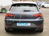USED 2018 68 SEAT LEON 2.0 TSI CUPRA DSG 5d 286 BHP Finished in Alor Blue metallic with contrasting Trim. There&rsquo;s no mistaking the Leon Cupra from the outside, with its big alloy wheels and chunky body kit. Under the skin, the Leon Cupra is essentially a Golf GTI and it gets the same 2.0-litre engine, but with quite a bit more power. The Leon one of the most powerful cars in its class. Still Under Seat Warranty until 4/12/2021 with some great features. Dealer Serviced at 8258 miles, 11157 miles and on arrival at 18916 miles.