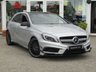 USED 2015 15 MERCEDES-BENZ A-CLASS 2.0 A45 AMG 4MATIC 5d 360 BHP This Great looking, 360BHP, Head Turner, A45 certainly looks smart and sporty, with its slim lights, smooth Aero Pack body panels. There's plenty of room in the front and the back which will suit the average family.  Over &pound;5000 Factory Fitted extras which include AMG Performance Exhaust, Red Brake Calipers, Night Pack, Pan Roof, Full heated leather Sports Seats, 19" Alloys, Sat Nav, B/Tooth and much more. Dealer serviced 8/2/2016 and at 12842 miles, 31062 miles and at 42902 miles.