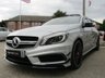 USED 2015 15 MERCEDES-BENZ A-CLASS 2.0 A45 AMG 4MATIC 5d 360 BHP This Great looking, 360BHP, Head Turner, A45 certainly looks smart and sporty, with its slim lights, smooth Aero Pack body panels. There's plenty of room in the front and the back which will suit the average family.  Over &pound;5000 Factory Fitted extras which include AMG Performance Exhaust, Red Brake Calipers, Night Pack, Pan Roof, Full heated leather Sports Seats, 19" Alloys, Sat Nav, B/Tooth and much more. Dealer serviced 8/2/2016 and at 12842 miles, 31062 miles and at 42902 miles.