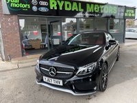 USED 2017 67 MERCEDES-BENZ C-CLASS 3.0 AMG C 43 4MATIC PREMIUM PLUS 2d 362 BHP BIG SPEC + COMMAND/SAT NAV + BLACK/ CRANBERRY RED LEATHER TRIM, HEATED AIR SCALF,  BLUETOOTH + FULL SERVICE HISTORY + PADDLE SHIFT STEERING WHEEL + HEATED MEMORY DRIVERS AND PASSENGER SEATS + ILLUMINATED SILL PLATES + 360 ALL ROUND CAMERAS WITH REVERSING CAMERA, ETC