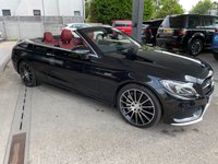 USED 2017 67 MERCEDES-BENZ C-CLASS 3.0 AMG C 43 4MATIC PREMIUM PLUS 2d 362 BHP BIG SPEC + COMMAND/SAT NAV + BLACK/ CRANBERRY RED LEATHER TRIM, HEATED AIR SCALF,  BLUETOOTH + FULL SERVICE HISTORY + PADDLE SHIFT STEERING WHEEL + HEATED MEMORY DRIVERS AND PASSENGER SEATS + ILLUMINATED SILL PLATES + 360 ALL ROUND CAMERAS WITH REVERSING CAMERA, ETC