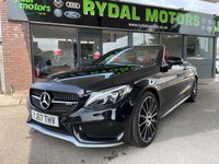 USED 2017 67 MERCEDES-BENZ C-CLASS 3.0 AMG C 43 4MATIC PREMIUM PLUS 2d 362 BHP BIG SPEC + COMMAND/SAT NAV + BLACK/ CRANBERRY RED LEATHER TRIM, HEATED AIR SCALF,  BLUETOOTH + FULL SERVICE HISTORY + PADDLE SHIFT STEERING WHEEL + HEATED MEMORY DRIVERS AND PASSENGER SEATS + ILLUMINATED SILL PLATES + 360 ALL ROUND CAMERAS WITH REVERSING CAMERA, ETC