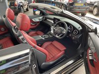 USED 2017 67 MERCEDES-BENZ C-CLASS 3.0 AMG C 43 4MATIC PREMIUM PLUS 2d 362 BHP BIG SPEC + COMMAND/SAT NAV + BLACK/ CRANBERRY RED LEATHER TRIM, HEATED AIR SCALF,  BLUETOOTH + FULL SERVICE HISTORY + PADDLE SHIFT STEERING WHEEL + HEATED MEMORY DRIVERS AND PASSENGER SEATS + ILLUMINATED SILL PLATES + 360 ALL ROUND CAMERAS WITH REVERSING CAMERA, ETC