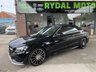USED 2017 67 MERCEDES-BENZ C-CLASS 3.0 AMG C 43 4MATIC PREMIUM PLUS 2d 362 BHP BIG SPEC + COMMAND/SAT NAV + BLACK/ CRANBERRY RED LEATHER TRIM, HEATED AIR SCALF,  BLUETOOTH + FULL SERVICE HISTORY + PADDLE SHIFT STEERING WHEEL + HEATED MEMORY DRIVERS AND PASSENGER SEATS + ILLUMINATED SILL PLATES + 360 ALL ROUND CAMERAS WITH REVERSING CAMERA, ETC