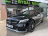 USED 2017 67 MERCEDES-BENZ C-CLASS 3.0 AMG C 43 4MATIC PREMIUM PLUS 2d 362 BHP BIG SPEC + COMMAND/SAT NAV + BLACK/ CRANBERRY RED LEATHER TRIM, HEATED AIR SCALF,  BLUETOOTH + FULL SERVICE HISTORY + PADDLE SHIFT STEERING WHEEL + HEATED MEMORY DRIVERS AND PASSENGER SEATS + ILLUMINATED SILL PLATES + 360 ALL ROUND CAMERAS WITH REVERSING CAMERA, ETC