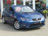 USED 2013 63 SEAT LEON 1.6 TDI SE 5d 105 BHP Finished in APOLLO BLUE METALIC with contrasting GREY CLOTH trim. This SEAT LEON is a gopod sized hatch which means it's more practical for families than first appears. This great value car has features which include Zero Road Tax, Sat Nav, DAB Radio, LED Day Lights, Cruise Control, B/Tooth, Alloys and much more. Dealer serviced at 16963 miles, 26306 miles, 30870 miles and on arrival at 48353 miles. 12 Months MOT.