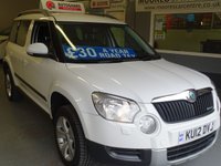 USED 2012 12 SKODA YETI 1.6 SE GREENLINE II TDI CR 5d 103 BHP &pound;30 Road Tax.......Parking Sensors