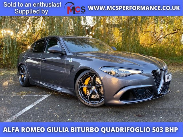 2017 17 ALFA ROMEO GIULIA 2.9 V6 BITURBO QUADRIFOGLIO 4d 503 BHP MULTIPLE SERVICE STAMPS, LOWERED CAR, CERAMIC COATED, WIRING READY FOR AMP