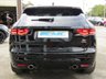 USED 2018 68 JAGUAR F-PACE 3.0 S AWD 5d 296 BHP Finished in SANTORINI BLACK  with contrasting Full HEATED 2 TONE LEATHER. &pound;1000' s extra spec, find another on sale today. This handsome SUV is both fun to drive and practical. Features include Virtual Dash, Rear View Cameras, Meridian Speakers, Panoramic Electric Sun Roof, Sat Nav, Electric Boot, Electric Heated 2 TONE Leather Seats, DAB, Led Run Lights, and much more.  Jaguar Dealer serviced at 16385 miles, 32222 miles, 47678 miles and at 63716 miles.