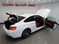 USED 2014 64 BMW 4 SERIES 3.0 430D (258 BHP) M SPORT XDRIVE AUTO ( EURO 6 ) 2DR COUPE + NAV + E/M/HEATED RED SPORTS LEATHERS + M SPORT PLUS PACK + HEAD UP + HARMAN KARDON + MEDIA + CRUISE + PEARLESCENT PAINT + XENON-LED + PRIVACY + M SPORT BRAKES + M STYLING PACK + 19 S 19S+PARK+LEDS+TINTS+LEATHER+NAV+H/K+HEAD UP+KEYLESS