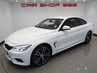 USED 2014 64 BMW 4 SERIES 3.0 430D (258 BHP) M SPORT XDRIVE AUTO ( EURO 6 ) 2DR COUPE + NAV + E/M/HEATED RED SPORTS LEATHERS + M SPORT PLUS PACK + HEAD UP + HARMAN KARDON + MEDIA + CRUISE + PEARLESCENT PAINT + XENON-LED + PRIVACY + M SPORT BRAKES + M STYLING PACK + 19 S 19S+PARK+LEDS+TINTS+LEATHER+NAV+H/K+HEAD UP+KEYLESS